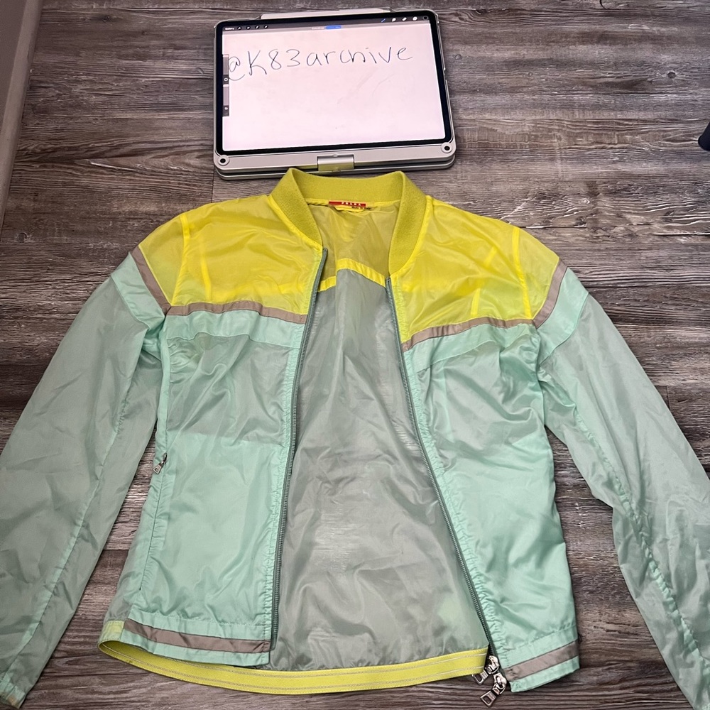 Prada Green Transparent Windbreaker